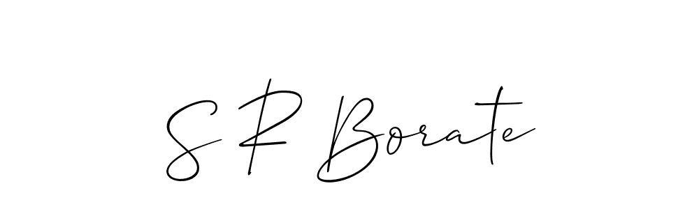 if you are searching for the best signature style for your name S R Borate. so please give up your signature search. here we have designed multiple signature styles  using Allison_Script. S R Borate signature style 2 images and pictures png