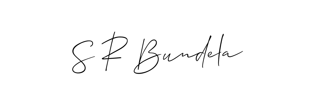 How to make S R Bundela signature? Allison_Script is a professional autograph style. Create handwritten signature for S R Bundela name. S R Bundela signature style 2 images and pictures png