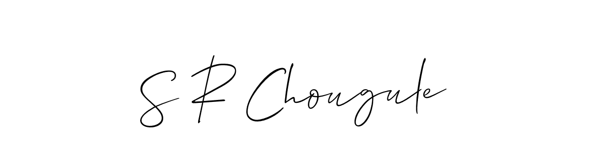 How to make S R Chougule signature? Allison_Script is a professional autograph style. Create handwritten signature for S R Chougule name. S R Chougule signature style 2 images and pictures png