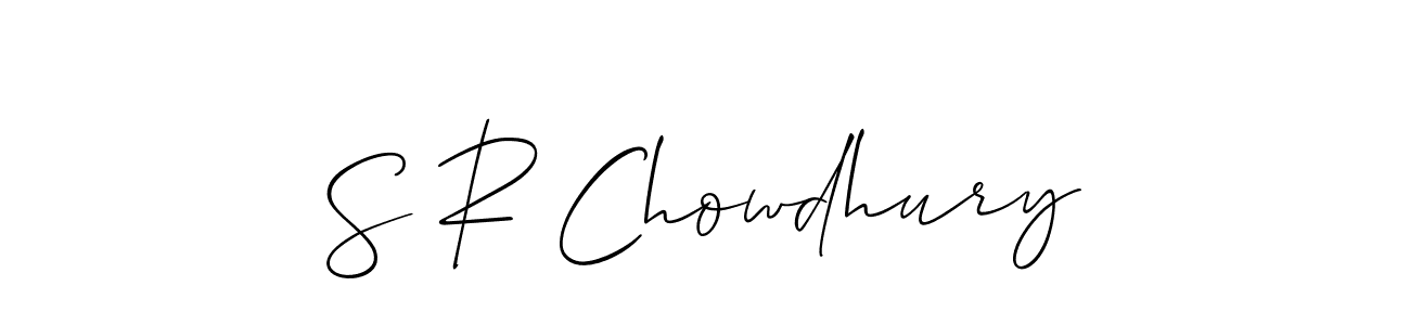 S R Chowdhury stylish signature style. Best Handwritten Sign (Allison_Script) for my name. Handwritten Signature Collection Ideas for my name S R Chowdhury. S R Chowdhury signature style 2 images and pictures png