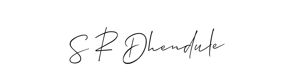 You should practise on your own different ways (Allison_Script) to write your name (S R Dhendule) in signature. don't let someone else do it for you. S R Dhendule signature style 2 images and pictures png