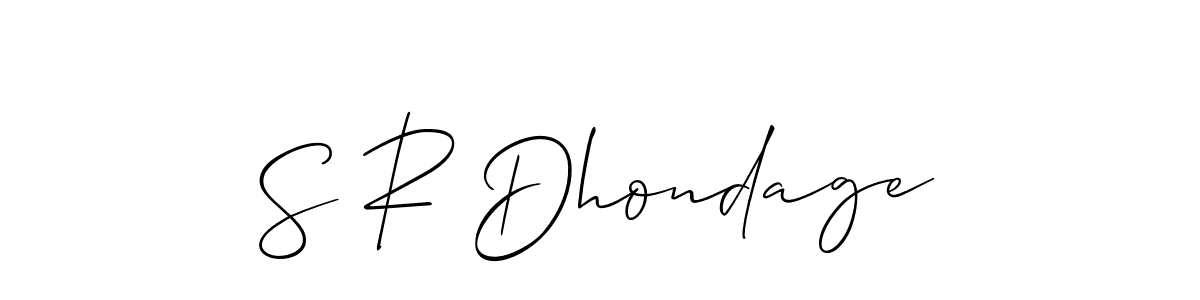 Once you've used our free online signature maker to create your best signature Allison_Script style, it's time to enjoy all of the benefits that S R Dhondage name signing documents. S R Dhondage signature style 2 images and pictures png