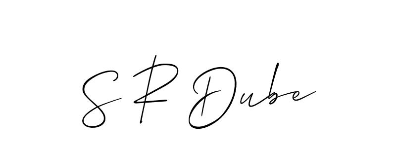 How to Draw S R Dube signature style? Allison_Script is a latest design signature styles for name S R Dube. S R Dube signature style 2 images and pictures png