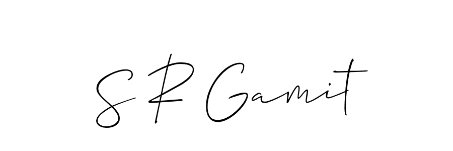 Design your own signature with our free online signature maker. With this signature software, you can create a handwritten (Allison_Script) signature for name S R Gamit. S R Gamit signature style 2 images and pictures png