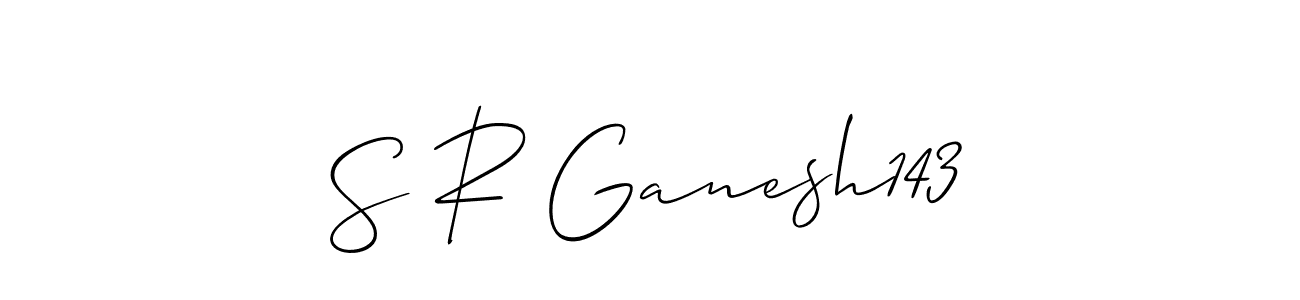 It looks lik you need a new signature style for name S R Ganesh143. Design unique handwritten (Allison_Script) signature with our free signature maker in just a few clicks. S R Ganesh143 signature style 2 images and pictures png