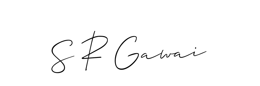 if you are searching for the best signature style for your name S R Gawai. so please give up your signature search. here we have designed multiple signature styles  using Allison_Script. S R Gawai signature style 2 images and pictures png