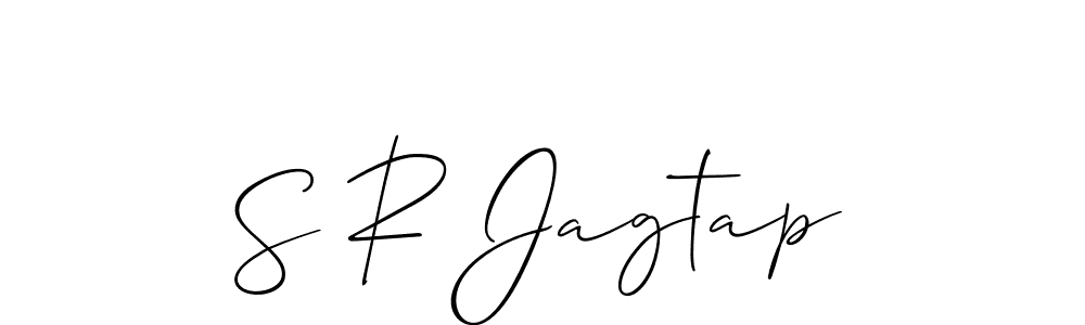 You should practise on your own different ways (Allison_Script) to write your name (S R Jagtap) in signature. don't let someone else do it for you. S R Jagtap signature style 2 images and pictures png