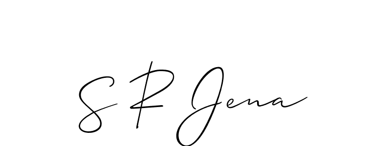 You should practise on your own different ways (Allison_Script) to write your name (S R Jena) in signature. don't let someone else do it for you. S R Jena signature style 2 images and pictures png