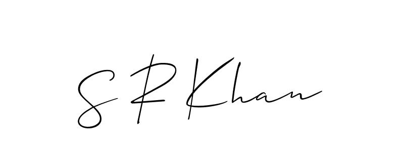 How to Draw S R Khan signature style? Allison_Script is a latest design signature styles for name S R Khan. S R Khan signature style 2 images and pictures png