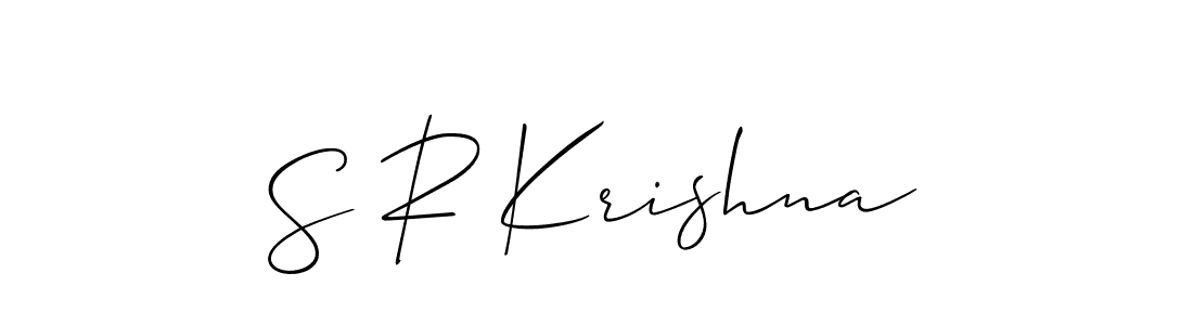 How to make S R Krishna name signature. Use Allison_Script style for creating short signs online. This is the latest handwritten sign. S R Krishna signature style 2 images and pictures png
