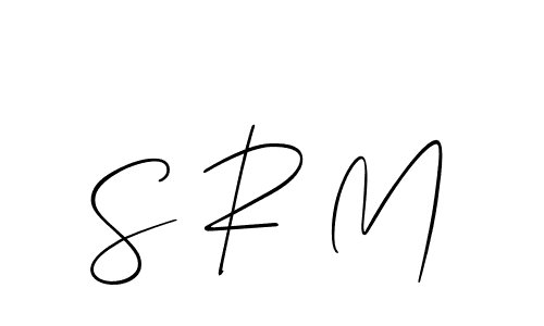 Use a signature maker to create a handwritten signature online. With this signature software, you can design (Allison_Script) your own signature for name S R M. S R M signature style 2 images and pictures png