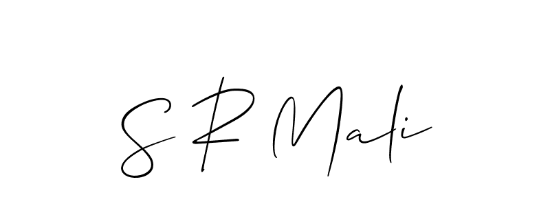 Make a beautiful signature design for name S R Mali. With this signature (Allison_Script) style, you can create a handwritten signature for free. S R Mali signature style 2 images and pictures png