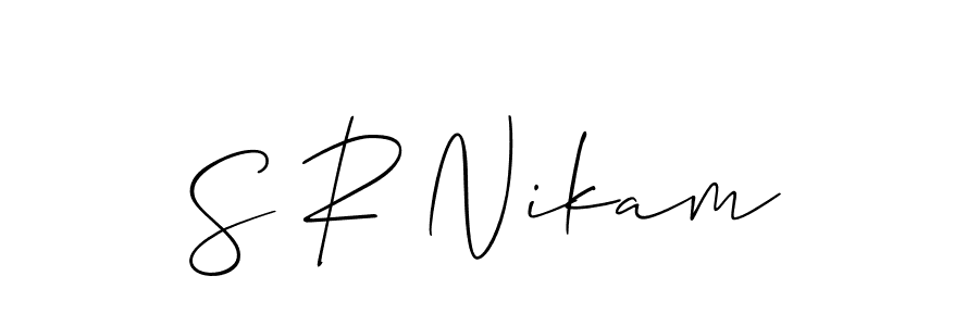 You can use this online signature creator to create a handwritten signature for the name S R Nikam. This is the best online autograph maker. S R Nikam signature style 2 images and pictures png