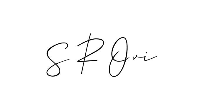 How to Draw S R Ovi signature style? Allison_Script is a latest design signature styles for name S R Ovi. S R Ovi signature style 2 images and pictures png