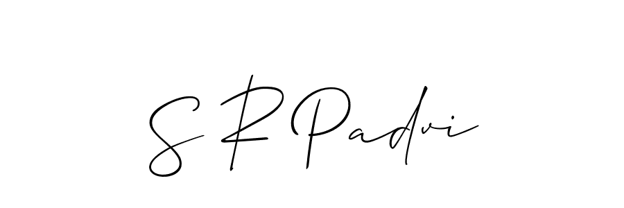 Create a beautiful signature design for name S R Padvi. With this signature (Allison_Script) fonts, you can make a handwritten signature for free. S R Padvi signature style 2 images and pictures png