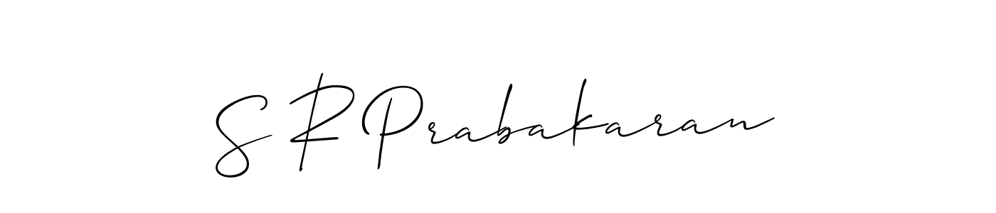 It looks lik you need a new signature style for name S R Prabakaran. Design unique handwritten (Allison_Script) signature with our free signature maker in just a few clicks. S R Prabakaran signature style 2 images and pictures png