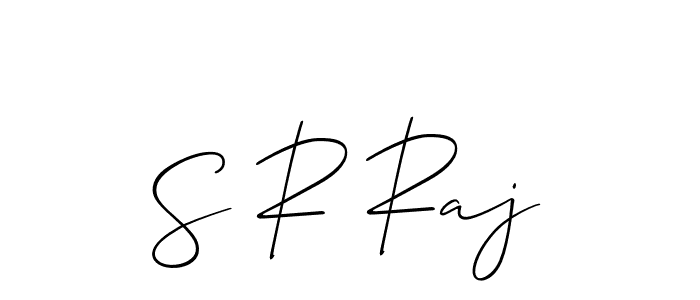 How to make S R Raj signature? Allison_Script is a professional autograph style. Create handwritten signature for S R Raj name. S R Raj signature style 2 images and pictures png