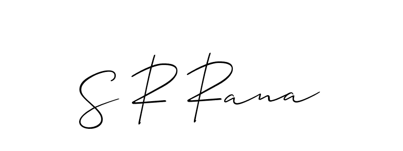 Design your own signature with our free online signature maker. With this signature software, you can create a handwritten (Allison_Script) signature for name S R Rana. S R Rana signature style 2 images and pictures png