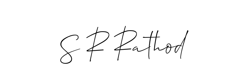 Allison_Script is a professional signature style that is perfect for those who want to add a touch of class to their signature. It is also a great choice for those who want to make their signature more unique. Get S R Rathod name to fancy signature for free. S R Rathod signature style 2 images and pictures png
