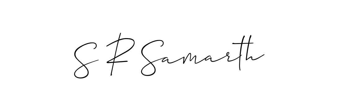 Allison_Script is a professional signature style that is perfect for those who want to add a touch of class to their signature. It is also a great choice for those who want to make their signature more unique. Get S R Samarth name to fancy signature for free. S R Samarth signature style 2 images and pictures png