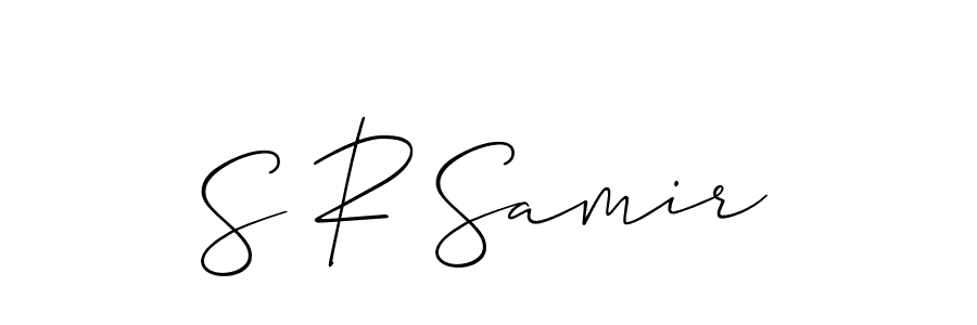 You should practise on your own different ways (Allison_Script) to write your name (S R Samir) in signature. don't let someone else do it for you. S R Samir signature style 2 images and pictures png