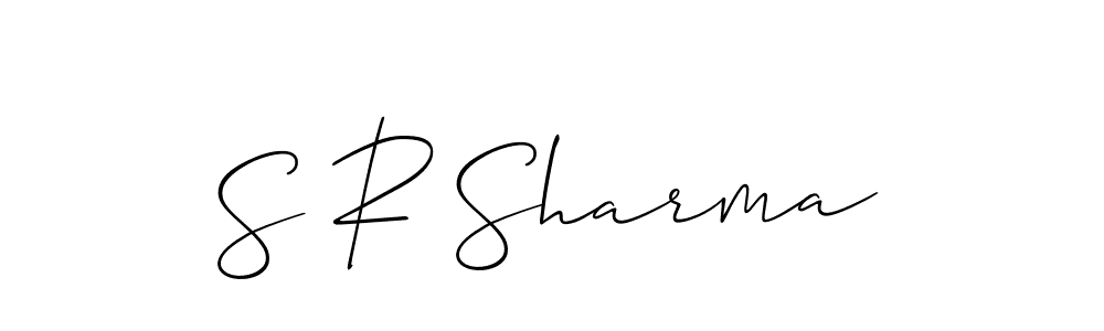 How to make S R Sharma signature? Allison_Script is a professional autograph style. Create handwritten signature for S R Sharma name. S R Sharma signature style 2 images and pictures png