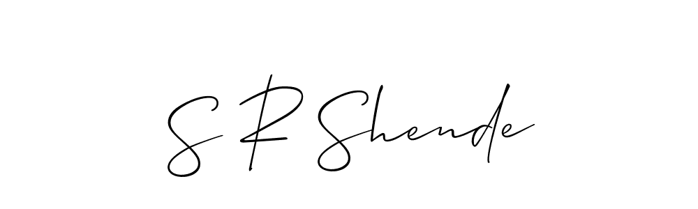 Also we have S R Shende name is the best signature style. Create professional handwritten signature collection using Allison_Script autograph style. S R Shende signature style 2 images and pictures png