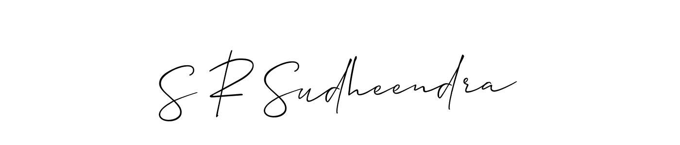 Best and Professional Signature Style for S R Sudheendra. Allison_Script Best Signature Style Collection. S R Sudheendra signature style 2 images and pictures png