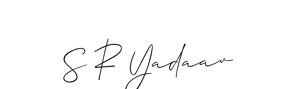 S R Yadaav stylish signature style. Best Handwritten Sign (Allison_Script) for my name. Handwritten Signature Collection Ideas for my name S R Yadaav. S R Yadaav signature style 2 images and pictures png