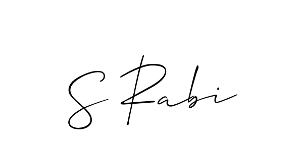 Create a beautiful signature design for name S Rabi. With this signature (Allison_Script) fonts, you can make a handwritten signature for free. S Rabi signature style 2 images and pictures png