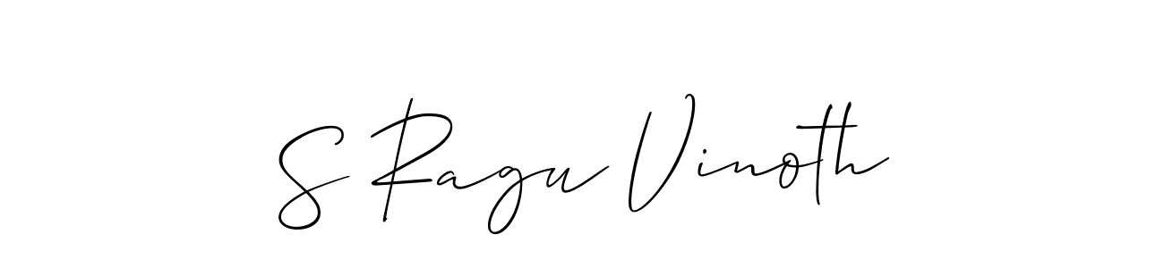 How to make S Ragu Vinoth signature? Allison_Script is a professional autograph style. Create handwritten signature for S Ragu Vinoth name. S Ragu Vinoth signature style 2 images and pictures png