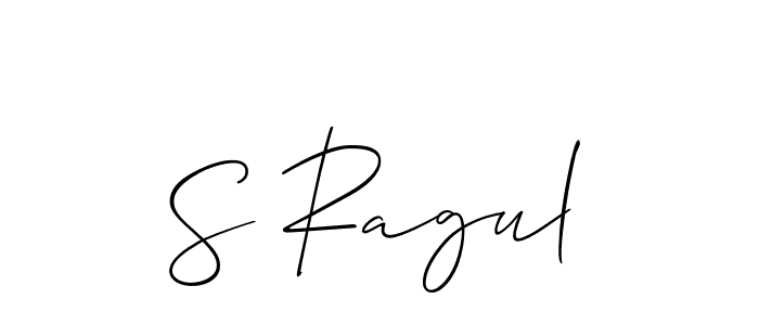 Make a beautiful signature design for name S Ragul. Use this online signature maker to create a handwritten signature for free. S Ragul signature style 2 images and pictures png