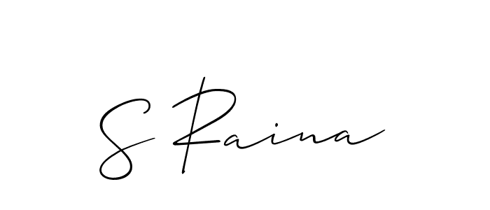 S Raina stylish signature style. Best Handwritten Sign (Allison_Script) for my name. Handwritten Signature Collection Ideas for my name S Raina. S Raina signature style 2 images and pictures png