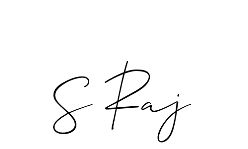 Best and Professional Signature Style for S Raj. Allison_Script Best Signature Style Collection. S Raj signature style 2 images and pictures png