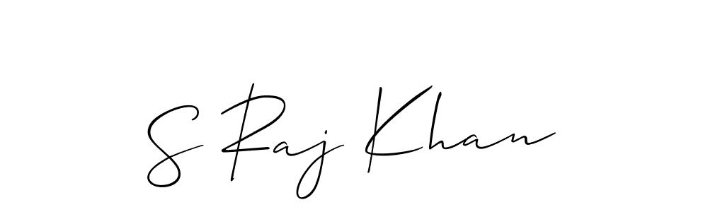 Make a beautiful signature design for name S Raj Khan. With this signature (Allison_Script) style, you can create a handwritten signature for free. S Raj Khan signature style 2 images and pictures png