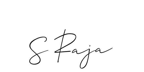 How to make S Raja signature? Allison_Script is a professional autograph style. Create handwritten signature for S Raja name. S Raja signature style 2 images and pictures png