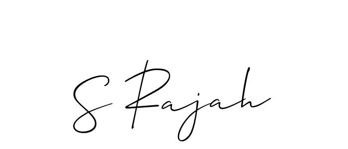 Create a beautiful signature design for name S Rajah. With this signature (Allison_Script) fonts, you can make a handwritten signature for free. S Rajah signature style 2 images and pictures png