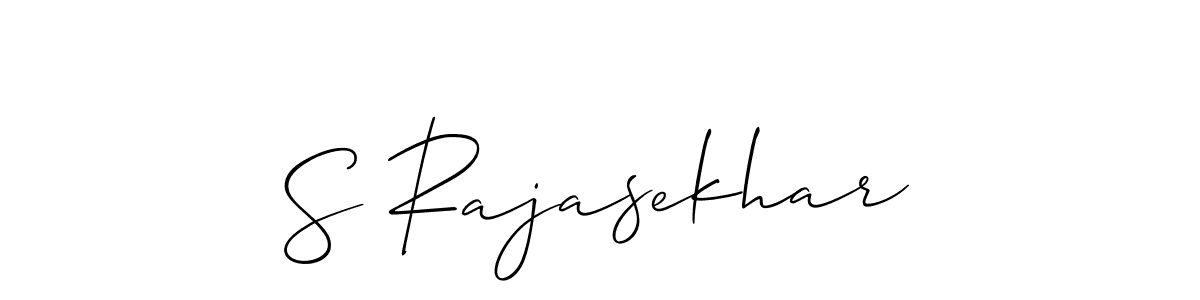 Make a beautiful signature design for name S Rajasekhar. With this signature (Allison_Script) style, you can create a handwritten signature for free. S Rajasekhar signature style 2 images and pictures png