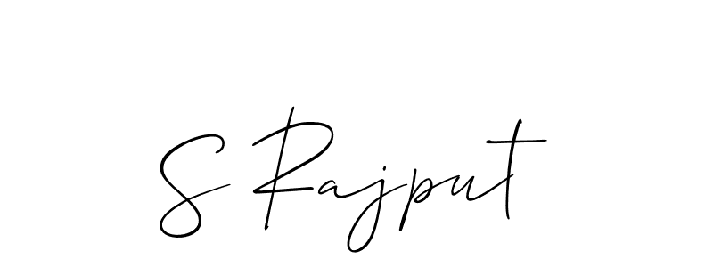 Design your own signature with our free online signature maker. With this signature software, you can create a handwritten (Allison_Script) signature for name S Rajput. S Rajput signature style 2 images and pictures png