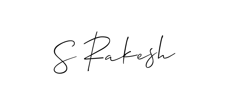 Design your own signature with our free online signature maker. With this signature software, you can create a handwritten (Allison_Script) signature for name S Rakesh. S Rakesh signature style 2 images and pictures png