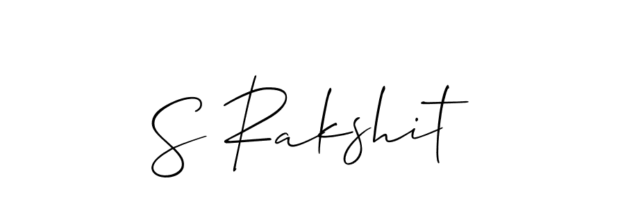 if you are searching for the best signature style for your name S Rakshit. so please give up your signature search. here we have designed multiple signature styles  using Allison_Script. S Rakshit signature style 2 images and pictures png