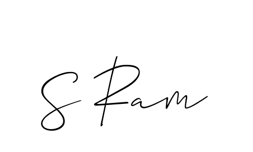 You should practise on your own different ways (Allison_Script) to write your name (S Ram) in signature. don't let someone else do it for you. S Ram signature style 2 images and pictures png
