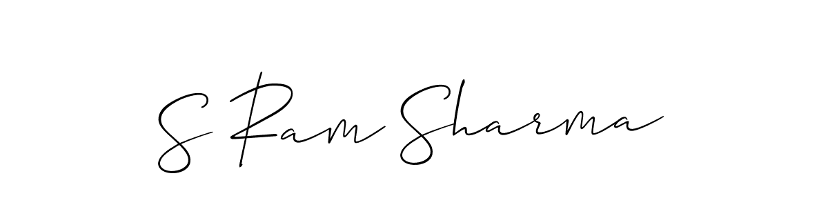 Allison_Script is a professional signature style that is perfect for those who want to add a touch of class to their signature. It is also a great choice for those who want to make their signature more unique. Get S Ram Sharma name to fancy signature for free. S Ram Sharma signature style 2 images and pictures png