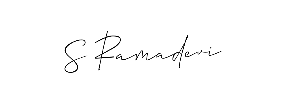 Also You can easily find your signature by using the search form. We will create S Ramadevi name handwritten signature images for you free of cost using Allison_Script sign style. S Ramadevi signature style 2 images and pictures png