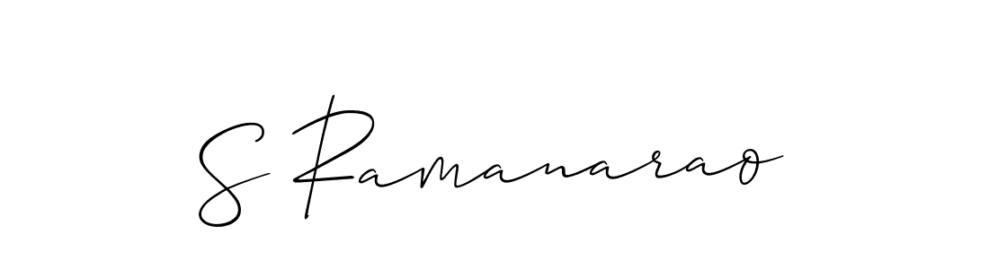 Allison_Script is a professional signature style that is perfect for those who want to add a touch of class to their signature. It is also a great choice for those who want to make their signature more unique. Get S Ramanarao name to fancy signature for free. S Ramanarao signature style 2 images and pictures png