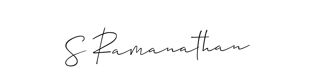 S Ramanathan stylish signature style. Best Handwritten Sign (Allison_Script) for my name. Handwritten Signature Collection Ideas for my name S Ramanathan. S Ramanathan signature style 2 images and pictures png