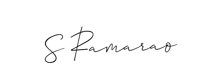 How to make S Ramarao name signature. Use Allison_Script style for creating short signs online. This is the latest handwritten sign. S Ramarao signature style 2 images and pictures png