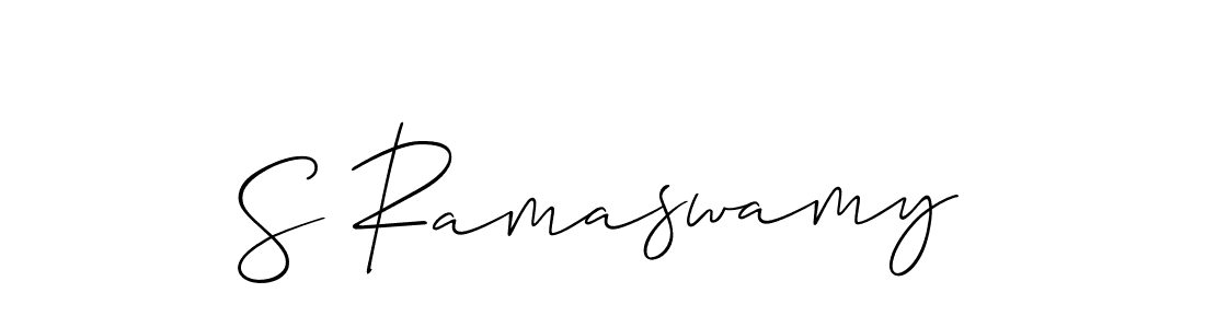 Make a beautiful signature design for name S Ramaswamy. With this signature (Allison_Script) style, you can create a handwritten signature for free. S Ramaswamy signature style 2 images and pictures png