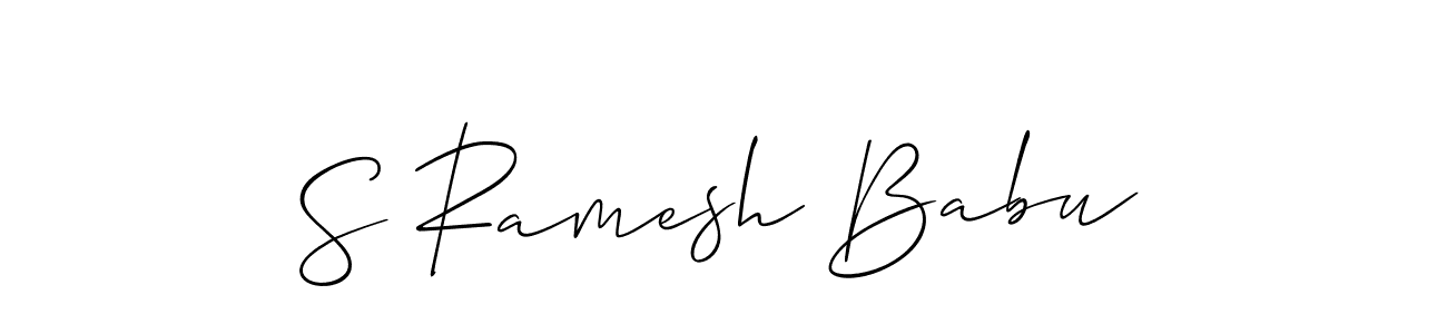 Also You can easily find your signature by using the search form. We will create S Ramesh Babu name handwritten signature images for you free of cost using Allison_Script sign style. S Ramesh Babu signature style 2 images and pictures png