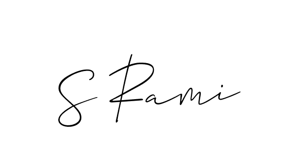 Allison_Script is a professional signature style that is perfect for those who want to add a touch of class to their signature. It is also a great choice for those who want to make their signature more unique. Get S Rami name to fancy signature for free. S Rami signature style 2 images and pictures png